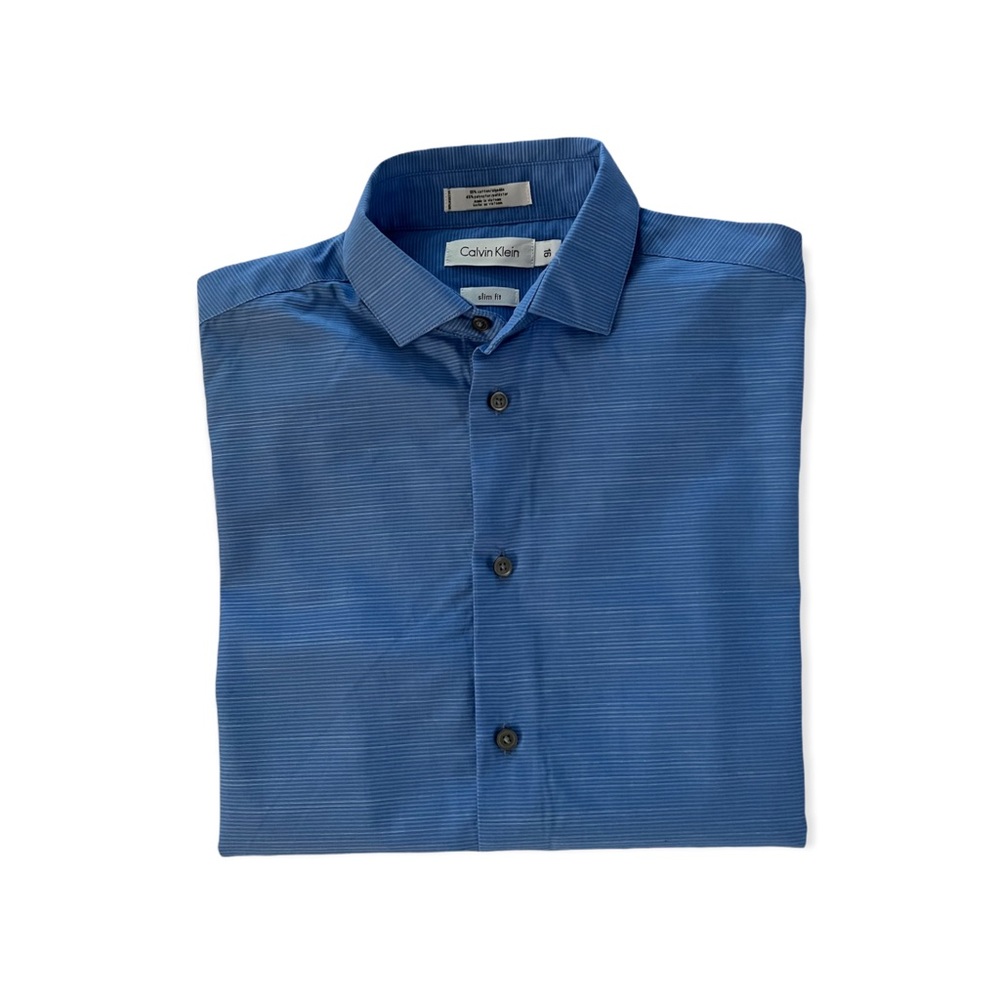 Calvin Klein Blue Slim Fit Button Down
